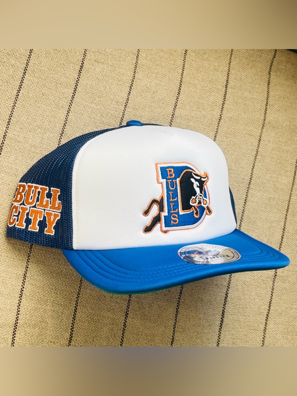 DURHAM BULLS Ebbets Field Flannels Minor League Vintage Foam SnapBack Hat